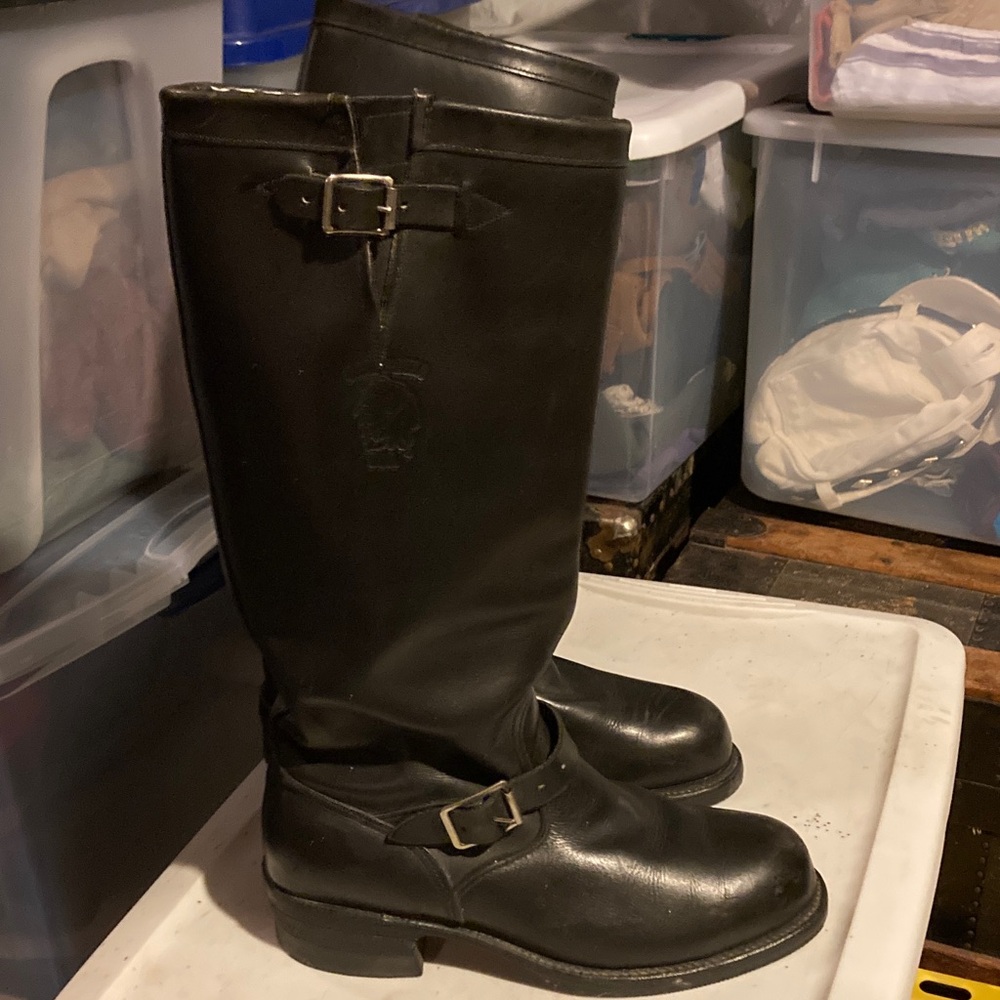Chippewa Black Leather Men's Boots
